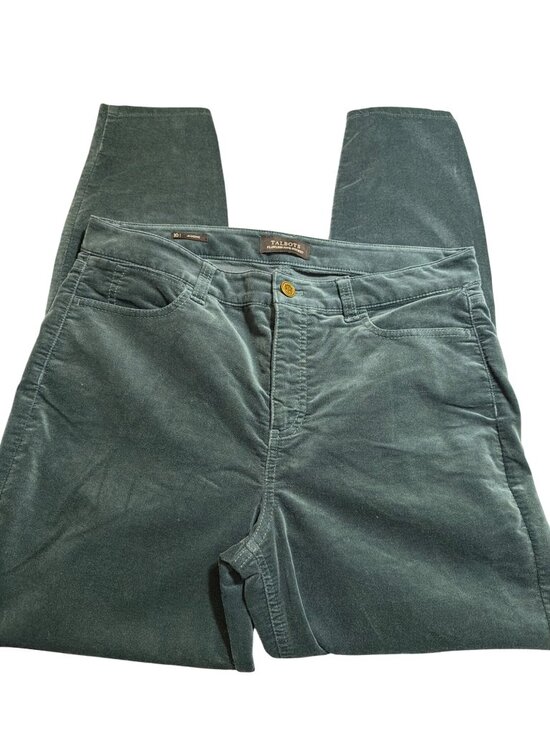 Talbots Pants - Talbots Flawless Five Pocket Jegging Forest Green Velvet Stretch Pants Size 10